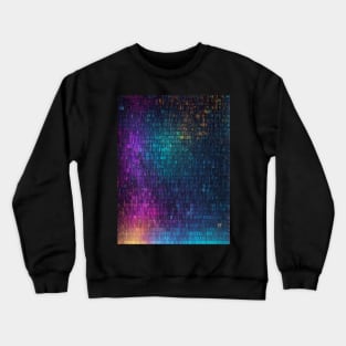 colorful binary code Crewneck Sweatshirt